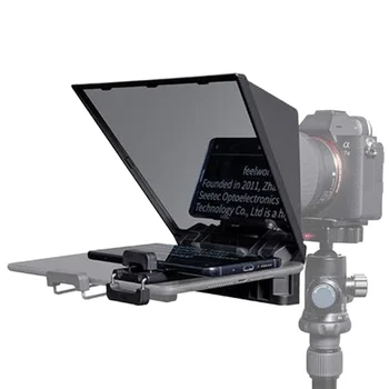Portable Mini ABS Material Teleprompter for Compatible Smartphone/DSLR Camera Tablet Video Recording Live Streaming