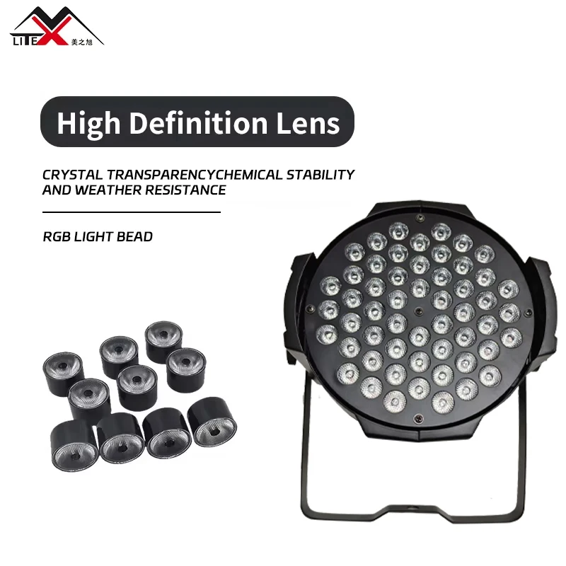 Guangzhou Dmx RGB 3in1 Full Color 54x3W Flat Led Par Lighting Equipment Remote Control Projection Lights for Stage Lighting