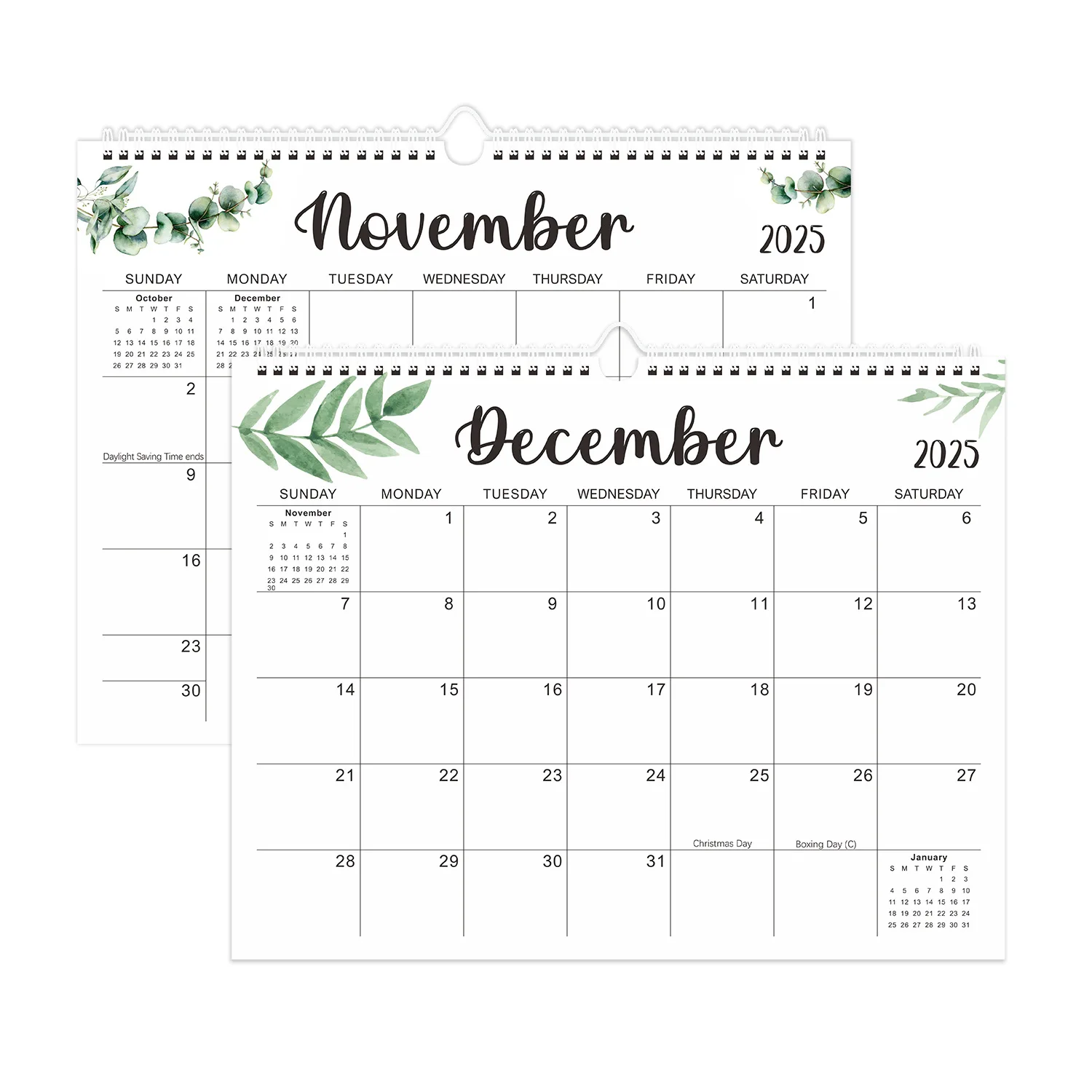 Настенный календарь крепкая двухпроводная переплет и вешалка большая бумажная настенная подставка для настенного календаря 18 месяцев 2025 2026 индивидуальный