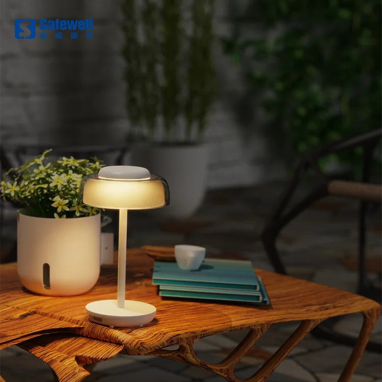 Modern Outdoor Dimmable LED Solar Table Lamp Wireless Rechargeable ...