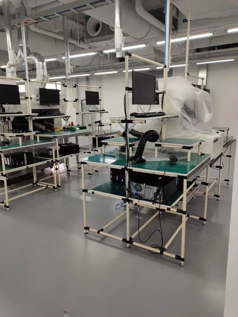 Lean Insert Table Customized Lean Pipe Racking System Esd Work Tables Production Line ...
