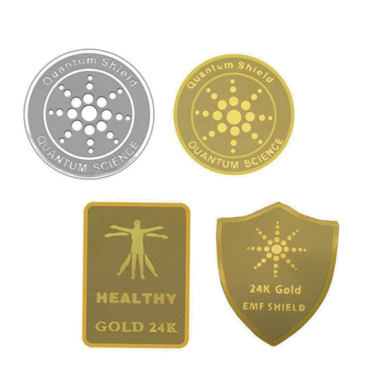 ALGORITHM SAFETY EMF & 5G Protection Gold Stickers – Universal For Phones & Devices