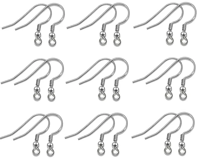 Stainless Steel Earring Hooks Jewelry Findings Ear Wire for