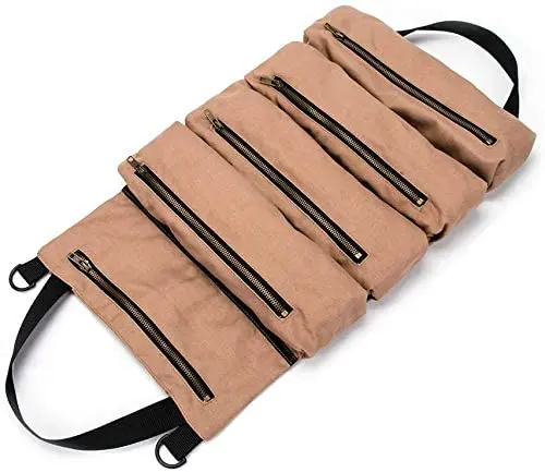 Custom Logo Nylon Canvas Leather Polyester Handle Large Folding Multi Plumber Heavy Duty Roll up Electrician Tool Bag
