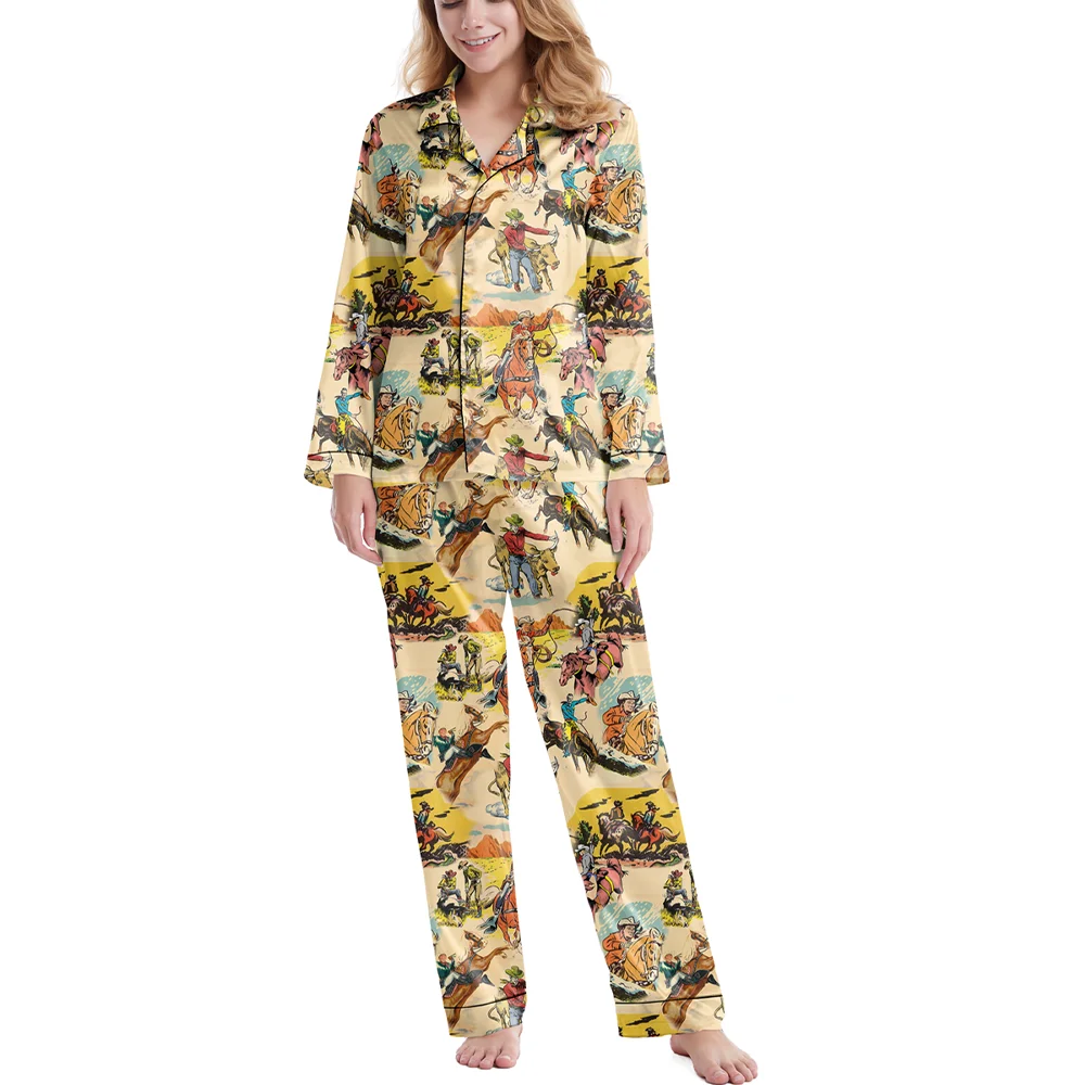 new-personalized-western-style-cow-leopard-print-women-pajamas-buy