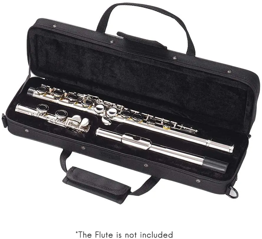 Flute Case,Flute Case Backpack Gig Bag 16 Holes C Key Box Water