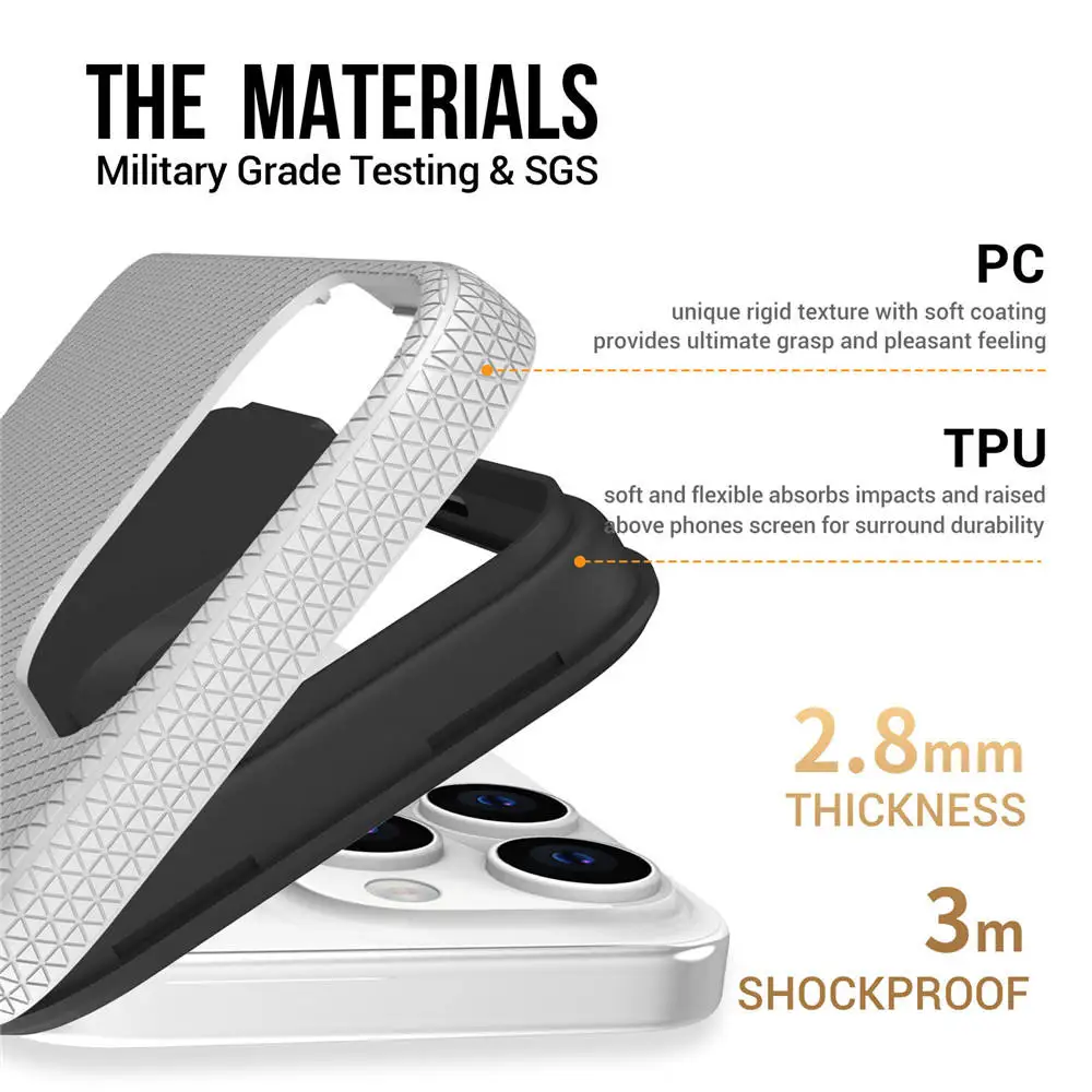 product customizable 3d heat sublimation shockproof 2 in 1 mobile phone case for iphone 16 pro max  17 pro removable  acceptable-3