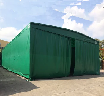 Large warehouse awning factory open space storage shed mobile retractable awning custom retractable storage sliding shed