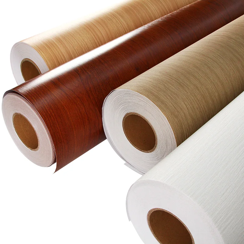 Factory Supply Wood Grain Matte PVC Self Adhesive Film Decorative for Furniture Plywood Easy to Use