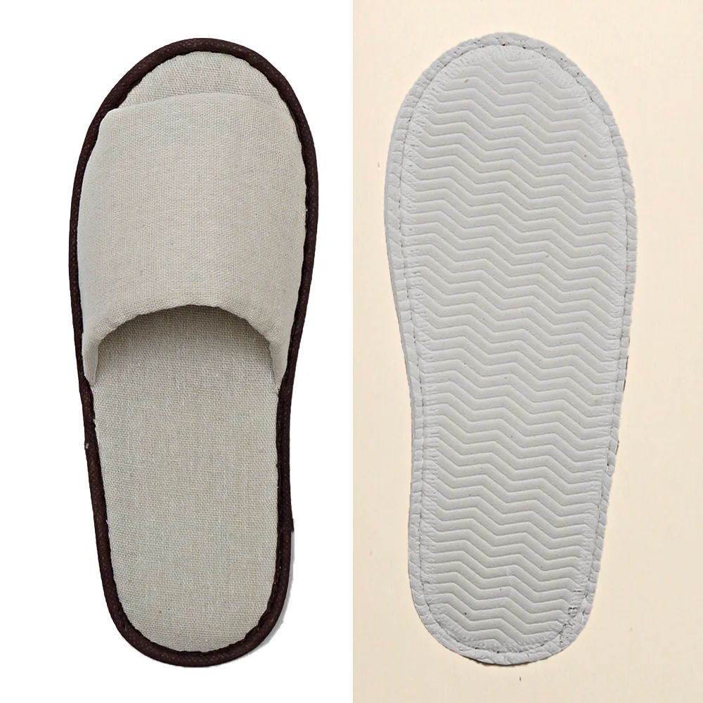Custom Color Cotton Lightweight Unisex Personalized Eco-friendly Travel Disposable Slippers For Hotel