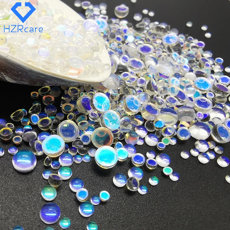 HZRcare 3D Nail Art Crystals Glass Diamonds Mixed Size Beads Opal Stones 1440pcs Flatback Nail Rhinestones.jpg