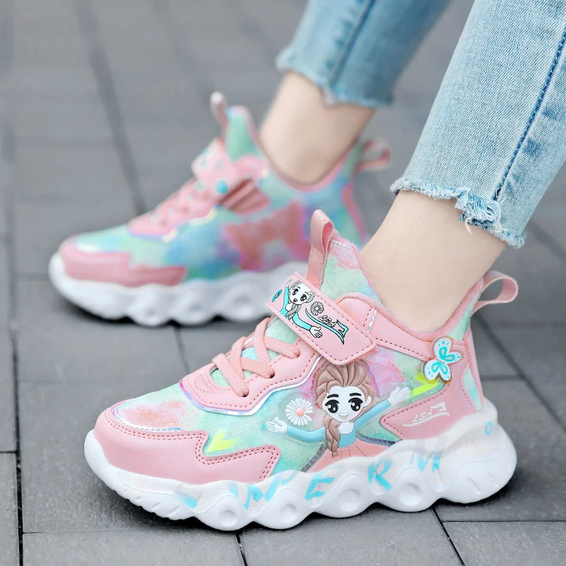 
 Лидер продаж; Детские зимние кроссовки из искусственной кожи с рисунком  