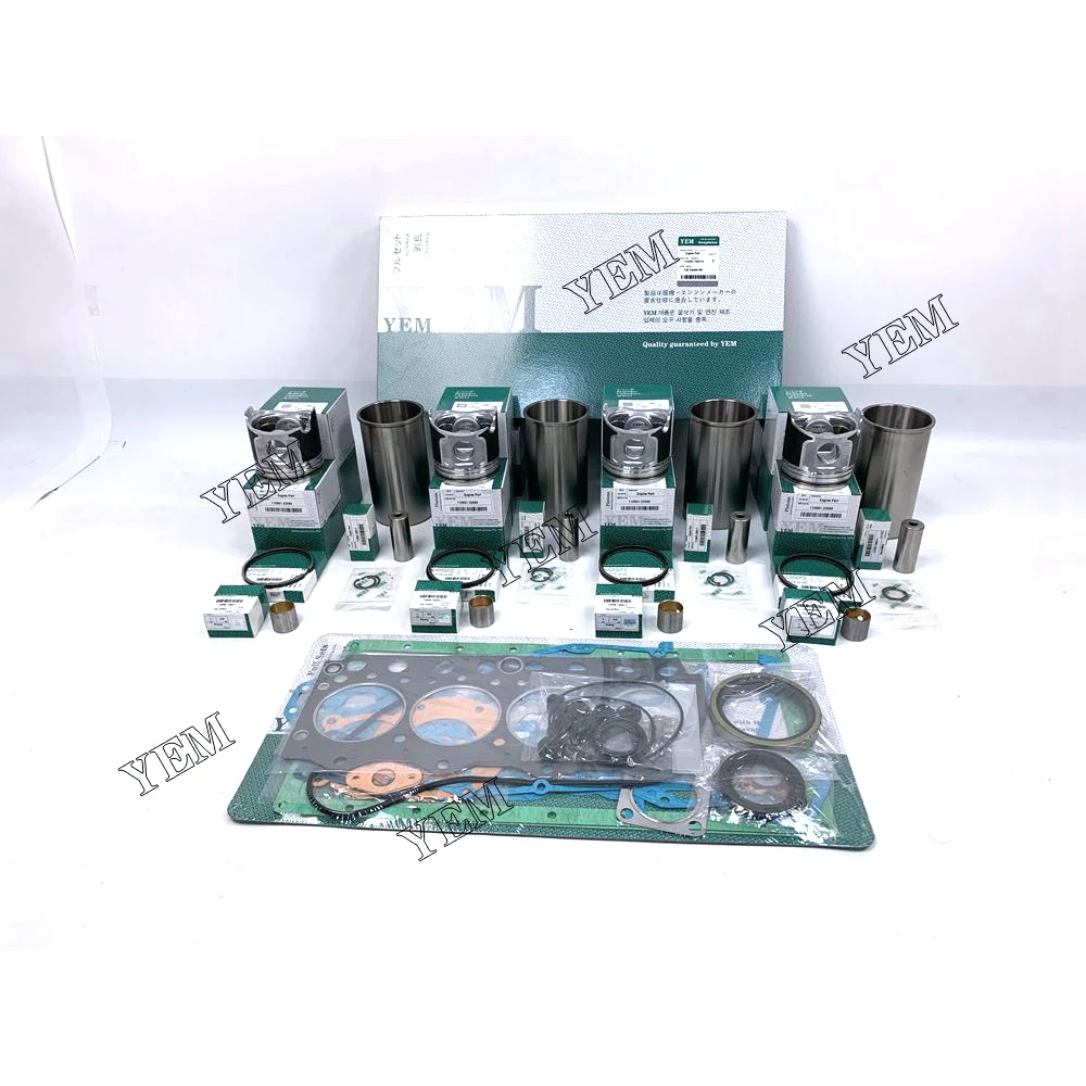 14B Engine Rebuilding Kit With Cylinder Gasket Set Piston Rings Liner for Toyota Diesel Engine