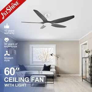 1stshine LED Ceiling Fan Contemporary ABS Blades Adjustable Speed LED Lighting Ceiling Fan