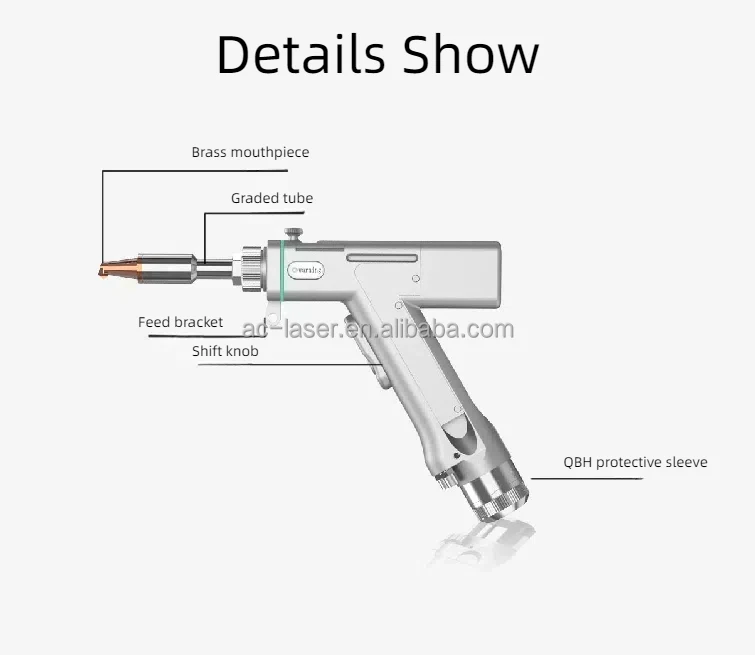 Original Super SUP25A Optical Fiber Swing Welding Head Handheld Laser Welding Gun for Fiber Laser Welding Machine New Condition