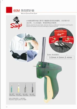 Buy Wholesale China Saip 60m Micro Extra Fine Price Tag Fastener Gun,  Plastic Garment Clothes Tag Gun With 3.5 Mm Size Needle & Tag Gun at USD 7