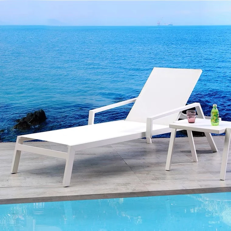 white folding aluminum outdoor beach deck chairs beach lounge