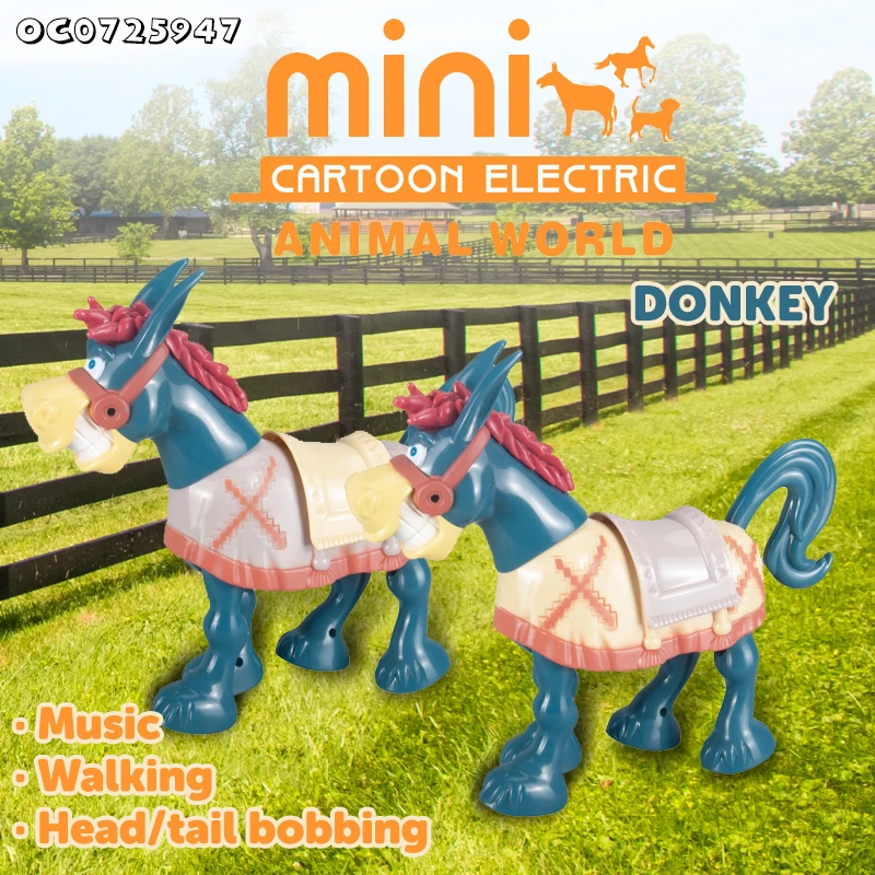 Funny Plastic Battery Operated Singing and Dancing Donkey Toy for Kids Baby