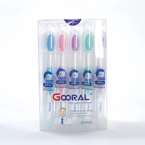 CE Certified Professional Adult Manual Toothbrush High Quality Biodegradable Disposable Plastic Soft Nylon for Daily Use