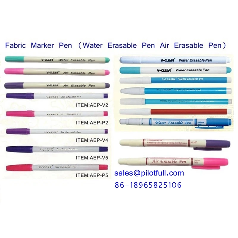 Air Erasable Fabric Marking Pen Disappearing Ink Makring Pen Fabric Marker  Water Soluble Ink Pen for Embroidery Cross Stitch Handicarft Needlework