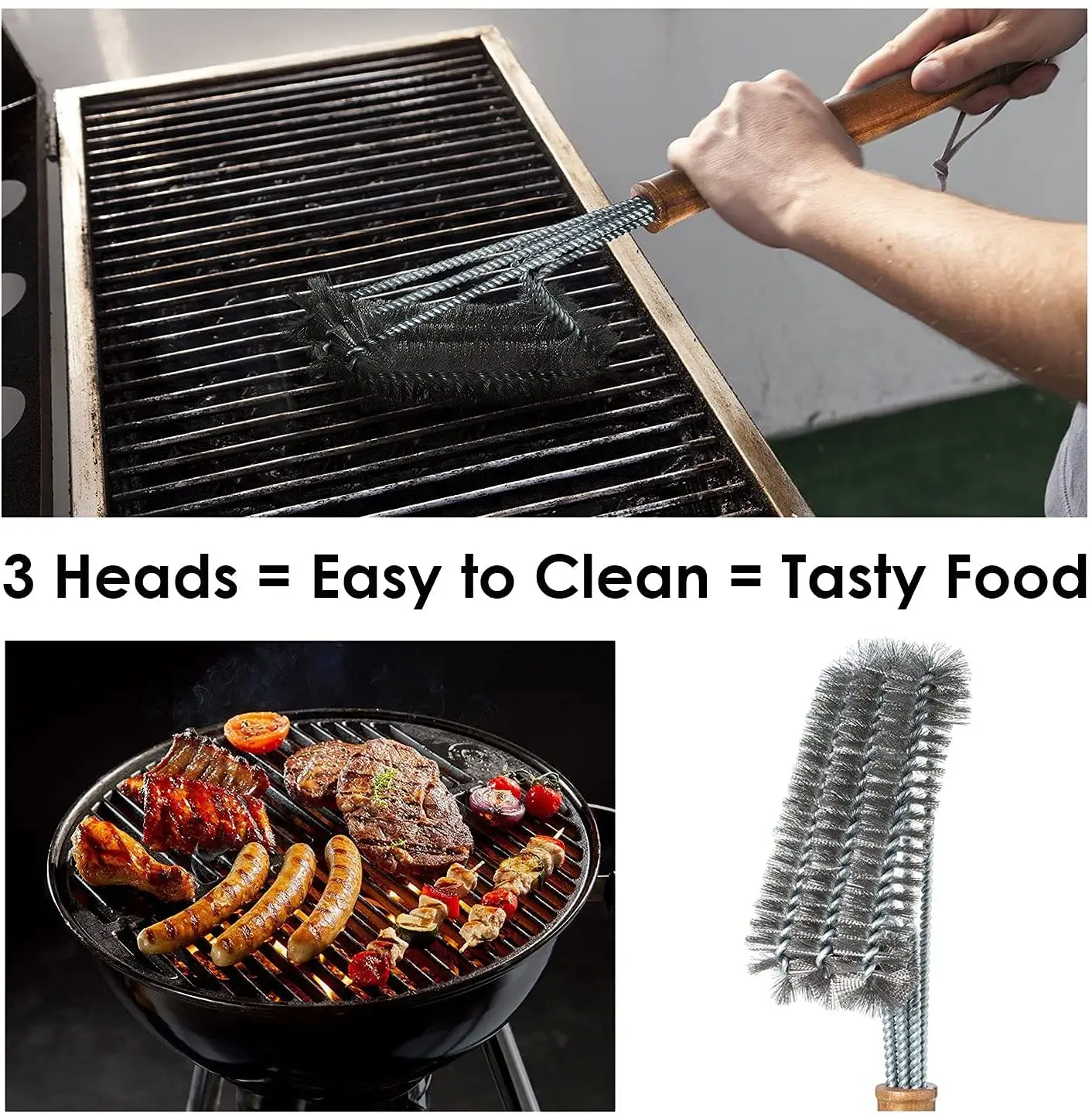 Amazon Hot Sale Barbecue Basting Brush Barbecue Cleaning Brush Grill