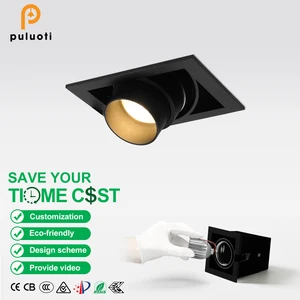 Hotel Wall Cleaning LED 2700K-5700K Ceiling Lamp 10W Recessed Spotlight with Anti-Glare Design Adjustable Angle Down Light