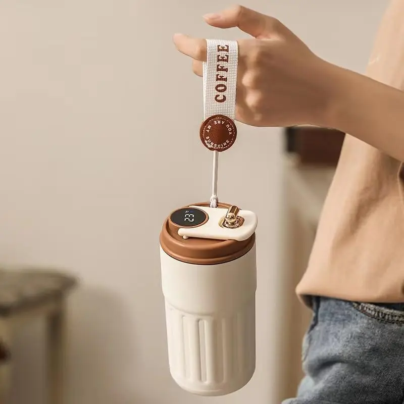Custom Logo Led Smart Temperature Control Thermal Travel Coffee Mug Cups With Built-In Battery