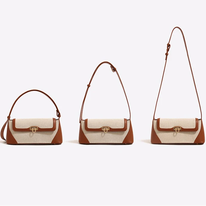 Latest Vintage Female Flap Canvas Bag Luxury Denim Armpit Hobo Shoulder and  Underarm Clutch Handbag for College Girls