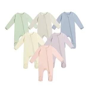 Minimalism Easy to Wear Comfortable and Skin-Friendly Bamboo Baby Clothing Sets Breathable Baby Rompers
