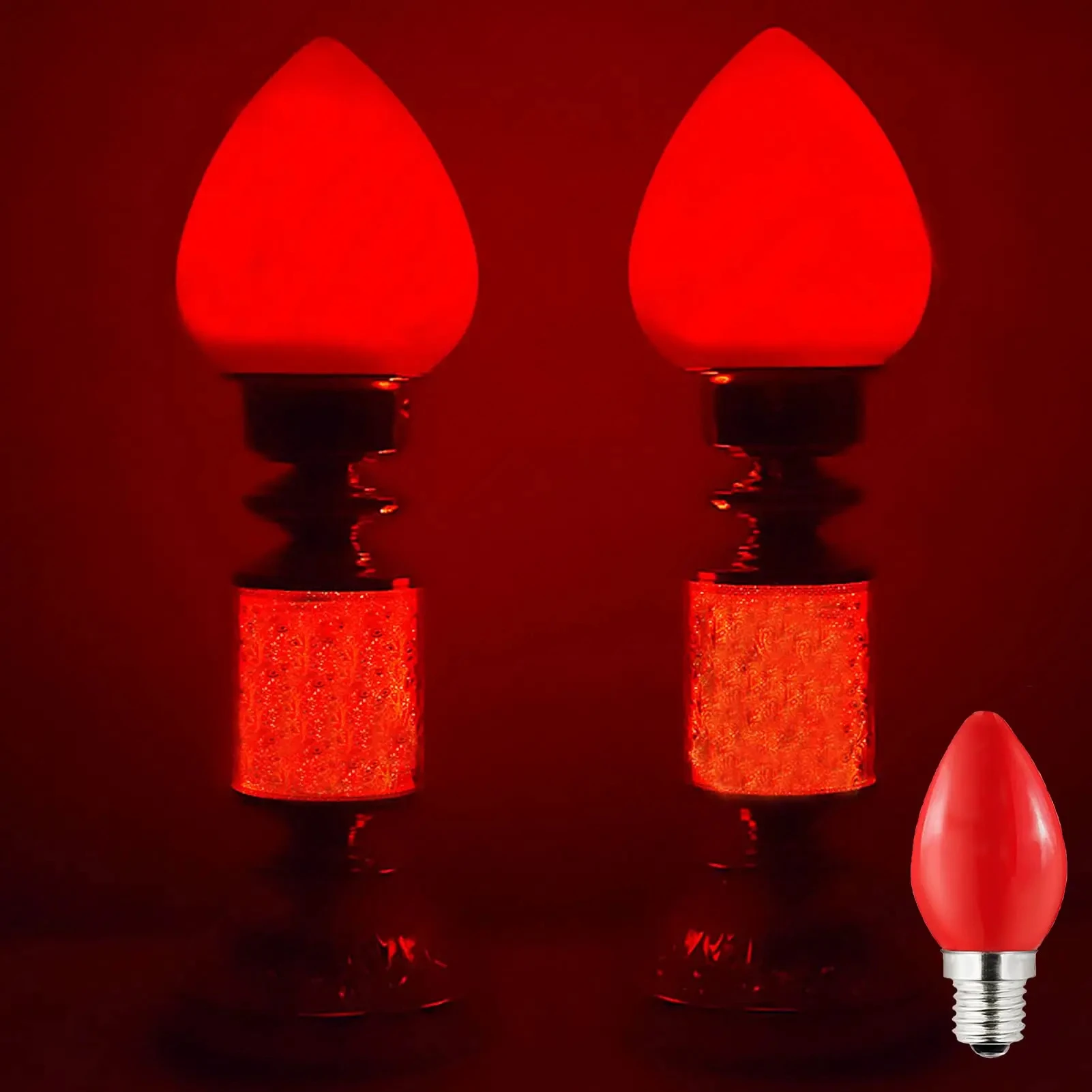E12/e14 Candle Shape Bulb Led Energy Saving Light Bulb for Buddha Red Lotus God Lamp Light Buddhist for Chinese Wedding