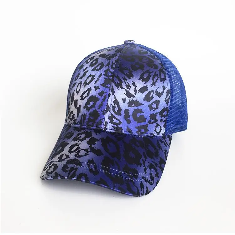 2024 Spring Summer Outdoor Sun Protection Female Fashion Curved High Ponytail Baseball Cap Cute Baby Blue Sport Hat for Women