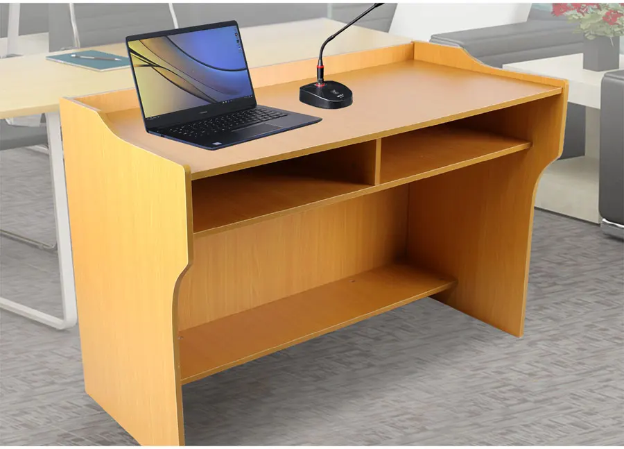 Wooden Teacher Platform Table With Large Drawer Classroom Teacher Desk Speech Table Lectern Dais For Primary School College