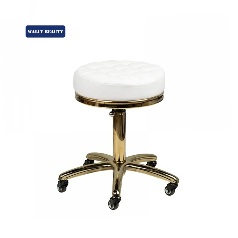 Регулируемый вращающийся парикмахерский стул Wallybeauty SPA с вращением на 360 градусов регулируемый золотой салонный