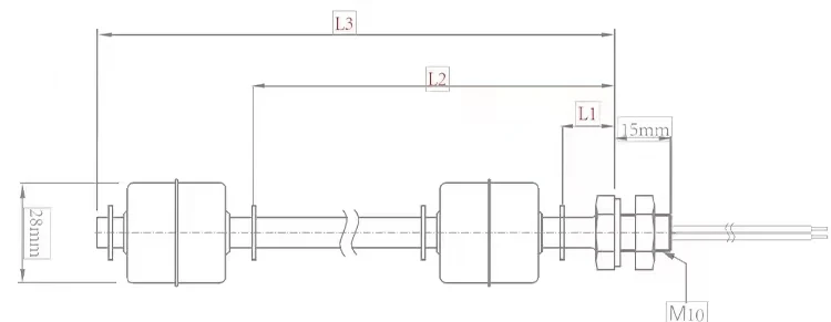 Stainless Steel Double Float Ball Liquid Level Switch