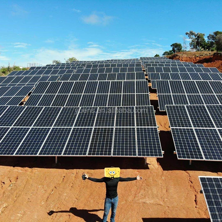 Customized solar power plant 1mw ground anchor mount solar racking systems
