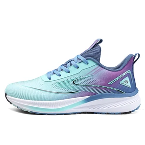 2026 New design Stretch Fabric Sports Shoes for Men Net Surface Students' Soft-Sole Breathable Running Shoes Wholesale