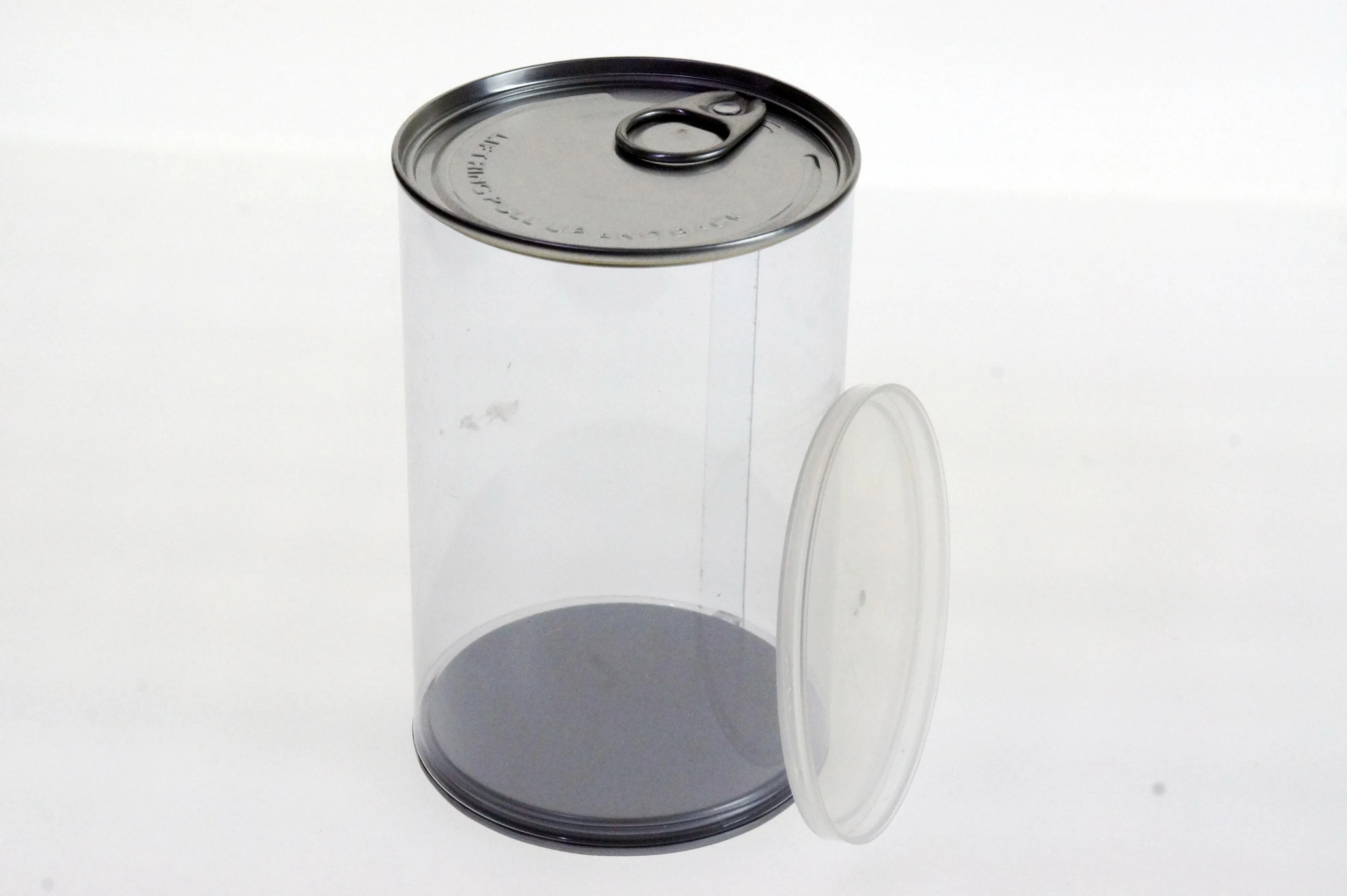Clear Container With Metal Pull Tab