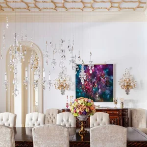 ECOJAS Villa Hotel Lobby Restaurant Crystal Lighting New Design Glass Large Chandelier