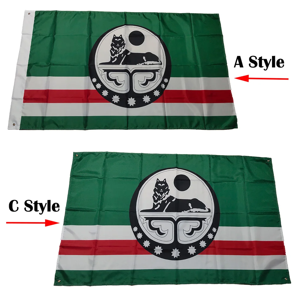Gahumi Factory Wholesale Custom Chechen Flag Banner 90X150 CM Chechen Tschetschenische Flags