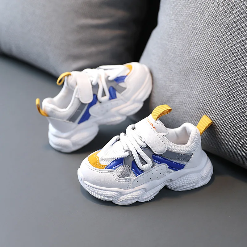 
Лидер продаж, новые детские повседневные беговые кроссовки, безопасная удобная обувь унисекс 