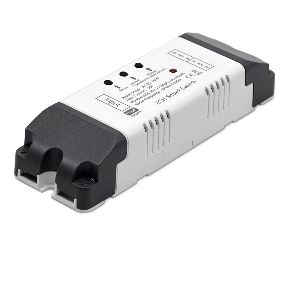 2CH Tuya E0804, Wi-Fi, беспроводной модуль «сделай сам», модуль умного переключателя, 85-250 В, умный дом, гараж, универсальное Дистанционное Реле, Alexa Google Home