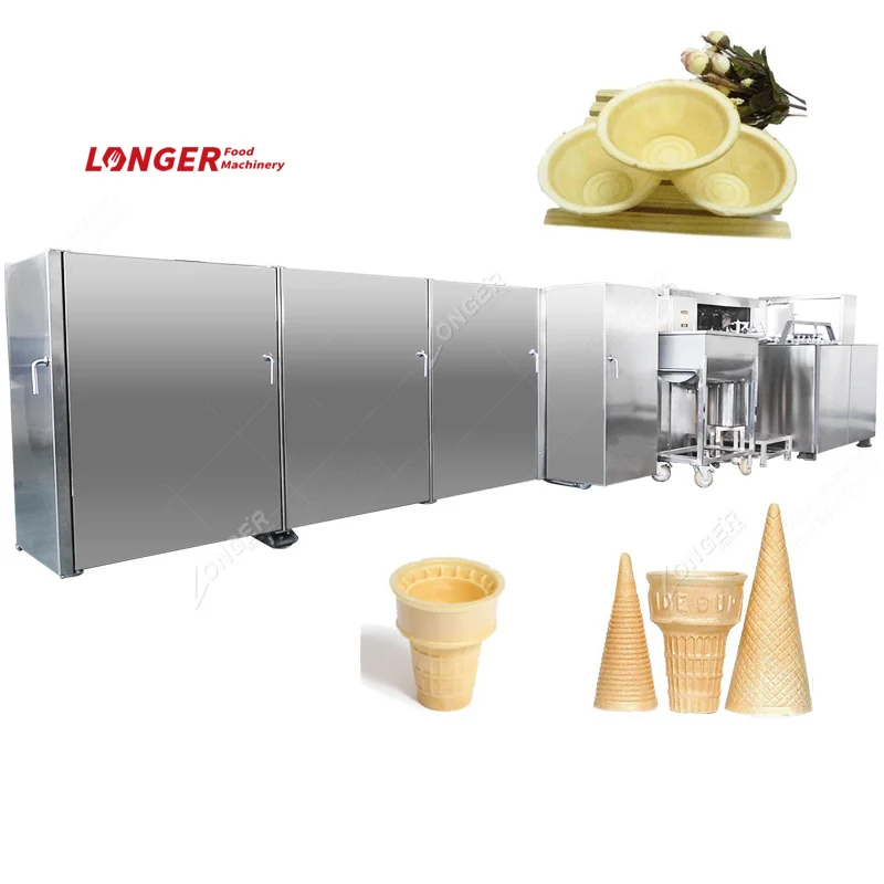 Automatic Ice Cream Waffer Cone Production Line Wafer Cone Making Machine