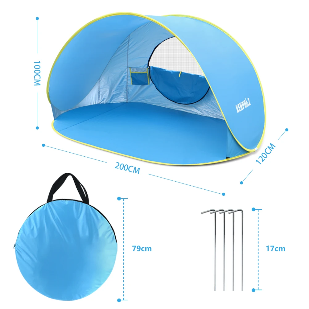 New Easy up Instant Automatic Pop up Tent  Umbrella Shade and Shelter Dome Sunshade Beach Tent