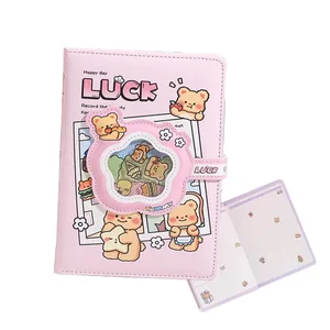 2026  Custom A5 Creative Funny Cartoon  Bread Bear Journal Diary PU  Notebook with Magnetic Buckle
