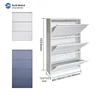 Three-tier steel shoe cabinet