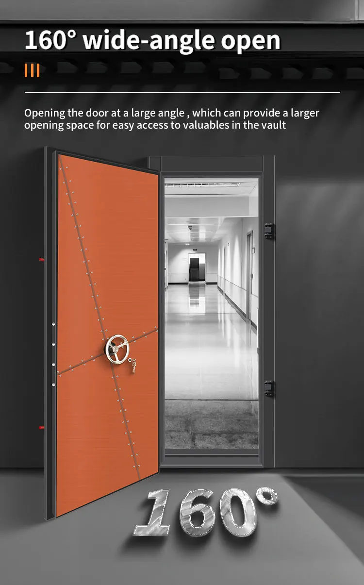 CEQSAFE Stainless Steel Strong Bank Round Vault Doors Safe Room With Handle Vault Security Door manufacture