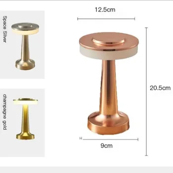 Nordic Modern Luxury Christmas Decorative Lighting Rechargeable Restaurant LED Table Lamps Bedside Lights for Home Decor