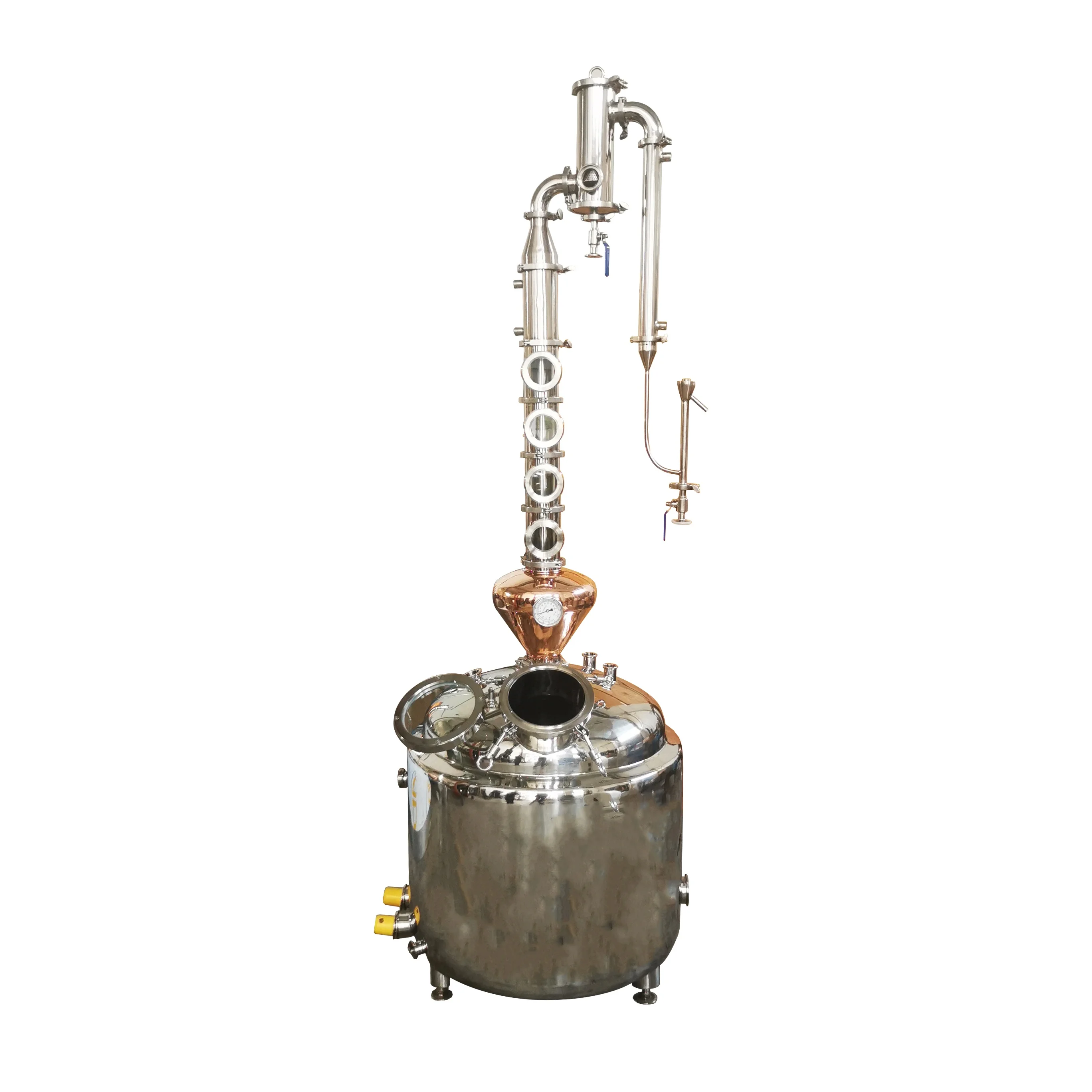 Электрический медный дистиллятор для водки, бренди, рома, виски, 20 л, 50 л, 70 л, 100 л, 150 л, 200 л
