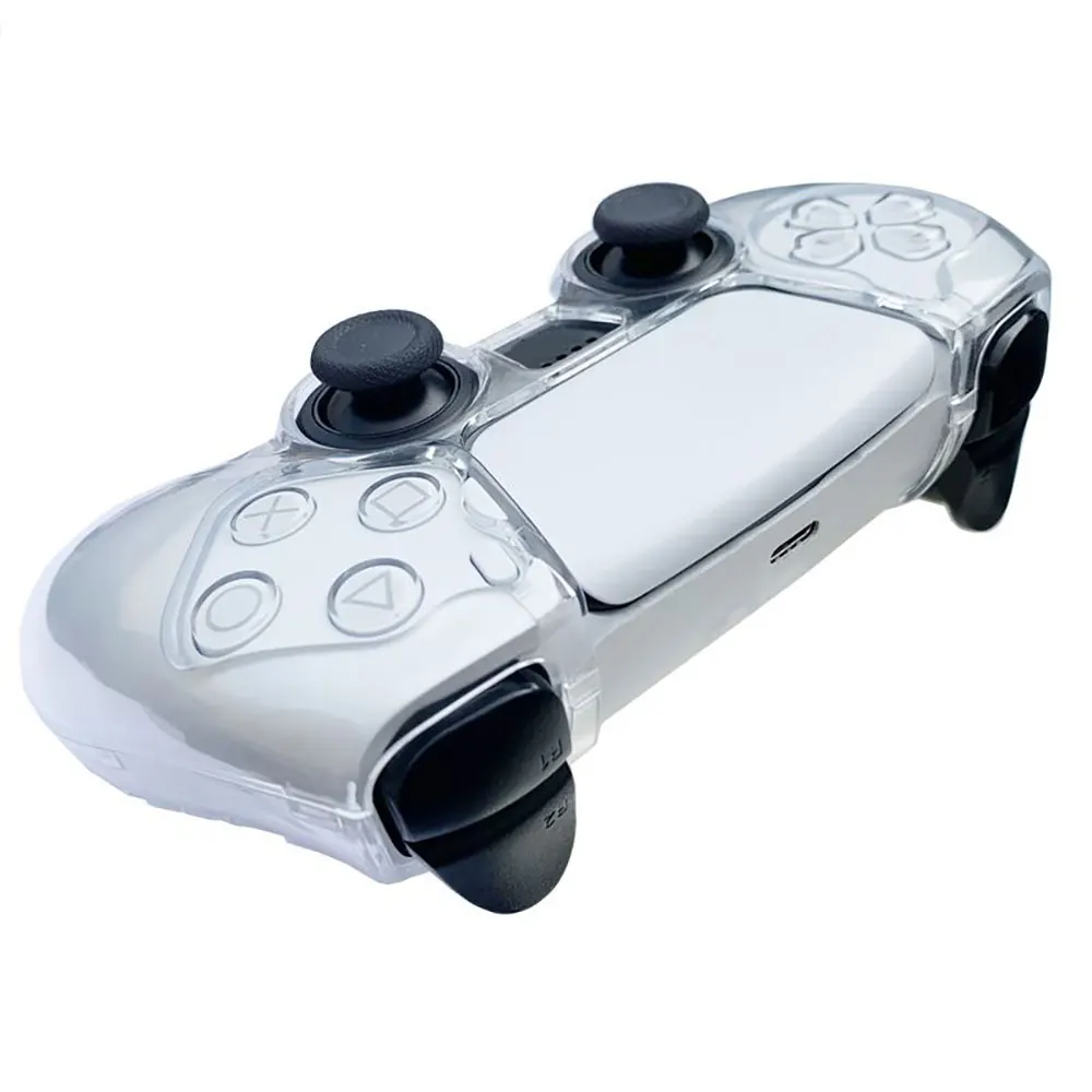 Laudtec Game Controller Crystal Shell Clear Pc Anti Yellow Split Handle Protective Case For Ps4/Ps5 Yxj08 supplier