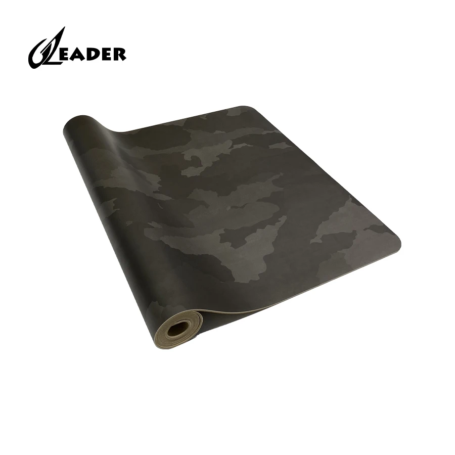 Индивидуальные дизайнерские черные коврики для йоги из полиуретана премиум класса с